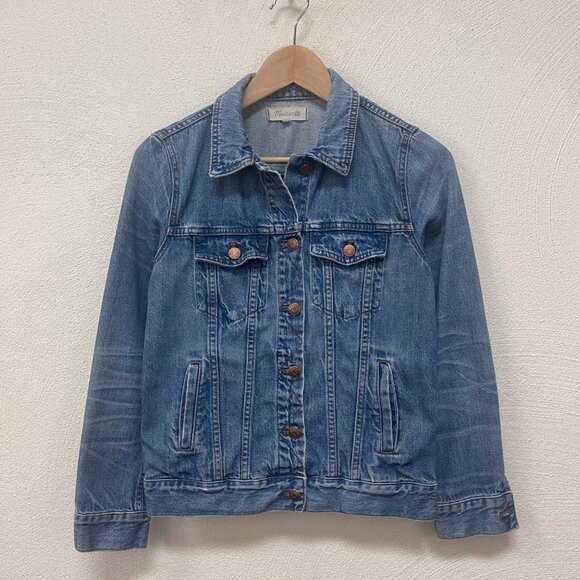 Madewell Classic Denim Medium Wash Jean Jaket sz Small - Picture 1 of 6